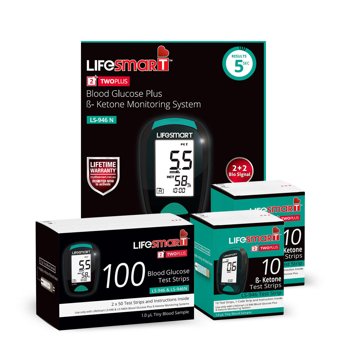 LifeSmart - Blood Ketone & Glucose (GKI) Testing Kit